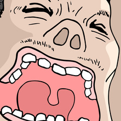 horror face expression