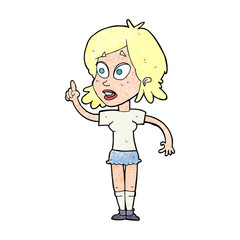 cartoon woman asking question