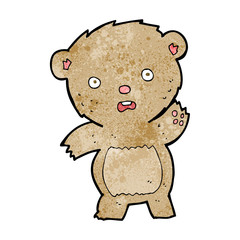 cartoon unhappy teddy bear