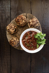 mushrooms with meat
