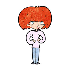 cartoon surprised woman