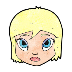 cartoon female face