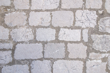 Old and aged brick wall texture background.