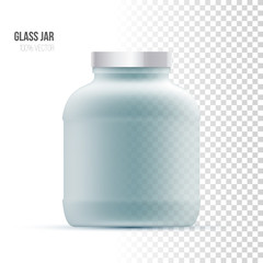 Template of glass jar on a white background.