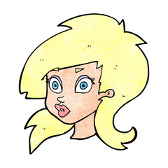 cartoon pretty surprised woman
