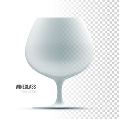 Template of wineglass on transparent background.