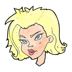 cartoon female face