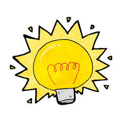 cartoon electric light bulb