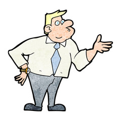 cartoon businessman asking question