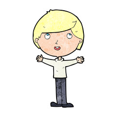 cartoon happy boy