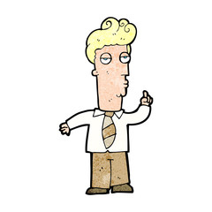 cartoon bored man asking question