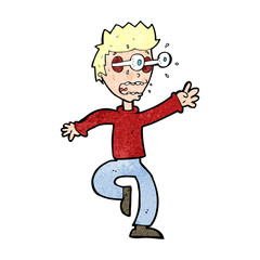 cartoon terrified man with eyes popping out