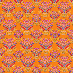 Bright tribal seamless pattern. African style