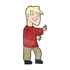 cartoon happy man