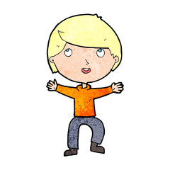 cartoon happy boy
