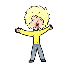 cartoon woman shouting