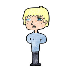 cartoon unhappy man
