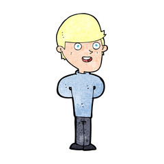 cartoon happy man