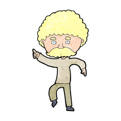 cartoon seventies style man disco dancing