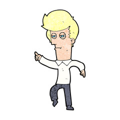 cartoon man accusing