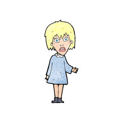 cartoon shocked woman