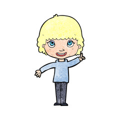 cartoon woman with idea