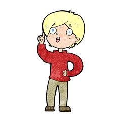 cartoon boy with idea