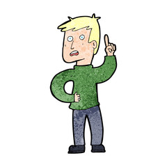 cartoon boy with idea