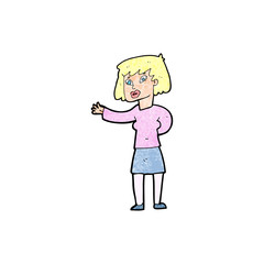 cartoon woman explaining