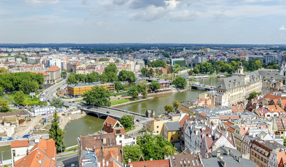 Fototapeta premium Panoramic view of the old town in Wroclaw, Poland