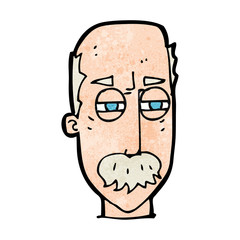 cartoon annoyed old man