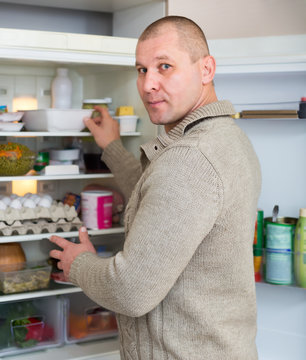 Hungry Man And Refrigerator