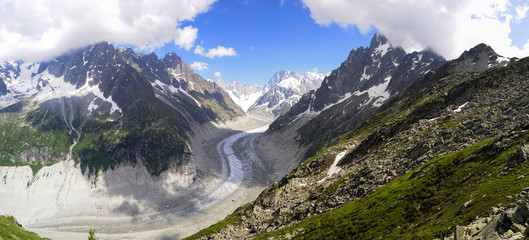 Fototapeta na wymiar Alps Glacier Panoramic