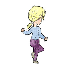 cartoon girl dancing