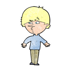 cartoon suspicious man looking over shoulder