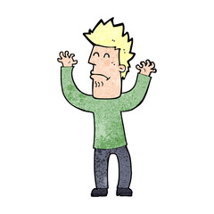 cartoon stresssed man