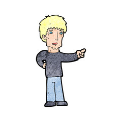 cartoon pointing man