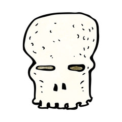 cartoon spooky skull