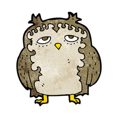 cartoon wise old owl