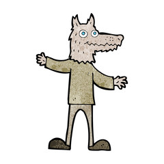 cartoon wolf man