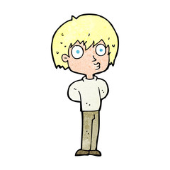 cartoon impressed boy