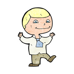 Obraz premium cartoon happy boy