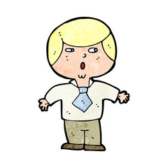 cartoon shocked boy