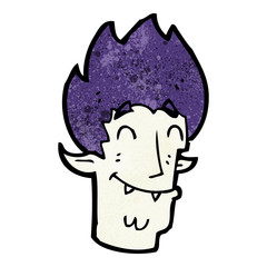cartoon happy vampire head