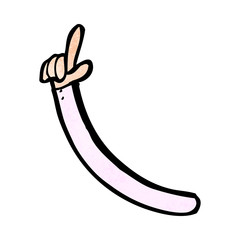 cartoon pointing arm