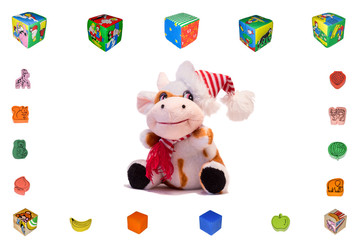 bull plush. Toys baby soft