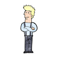 cartoon annoyed man