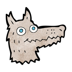 cartoon wolf head