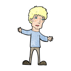 cartoon worried man