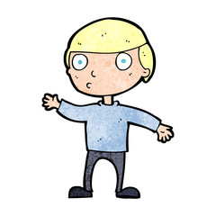 cartoon waving man